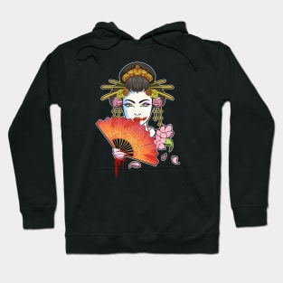 Zombie Girl Floral Geisha Hoodie